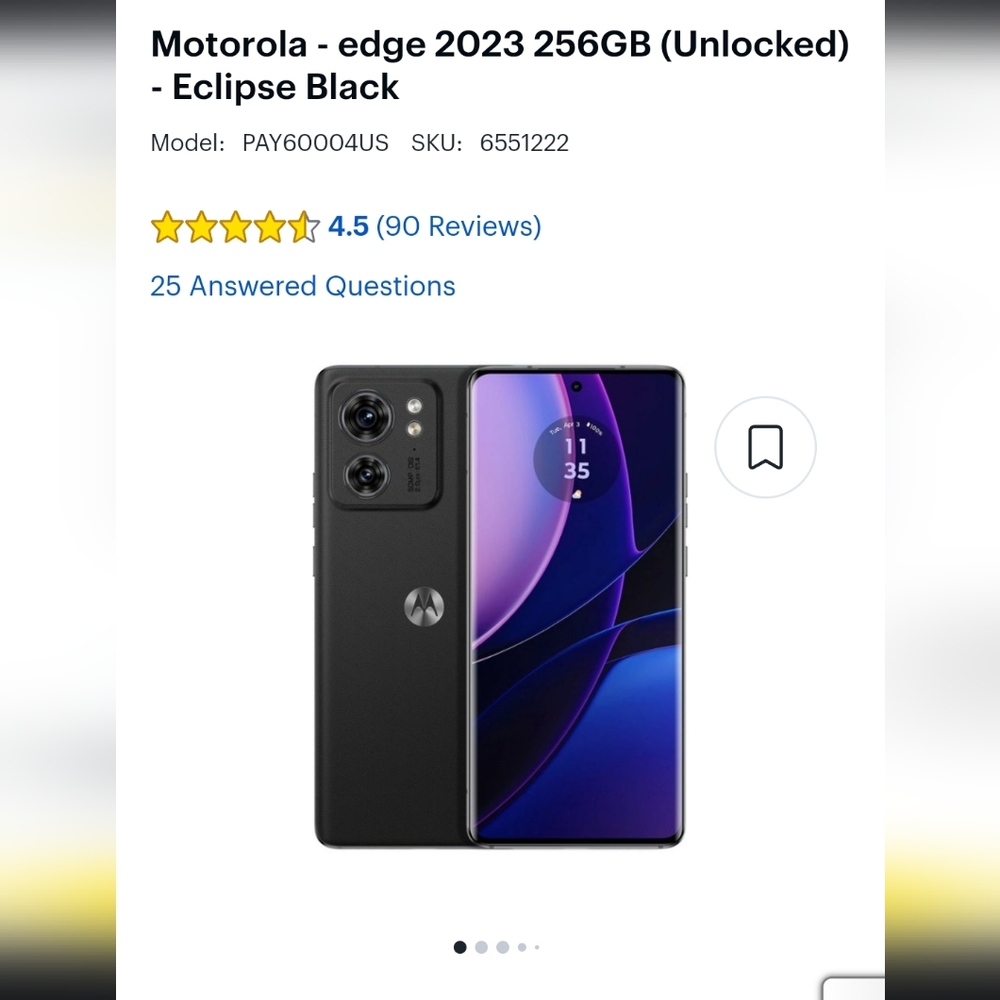 Motorola Edge 2023 Black Unlocked 8 256GB